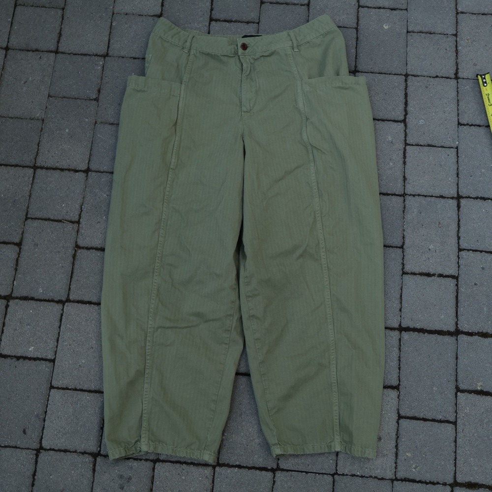 Finisterre Croft Barrel Trouser Womens 34R High Waisted Tapered Canvas Pants